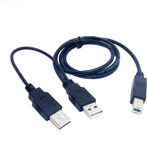 Cable Usb-b A Dual Usb Macho Impresora Escaner Disco Extern 