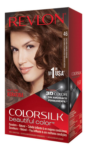 Tinte Cabello Colorsilk Colorkeratina Castaño Cobrizo Dorado