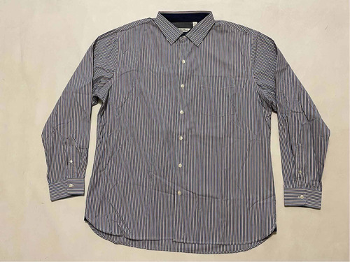 Camisa Van Heusen Xl 17y1/2 Rayada Manga Larga Classic Fit