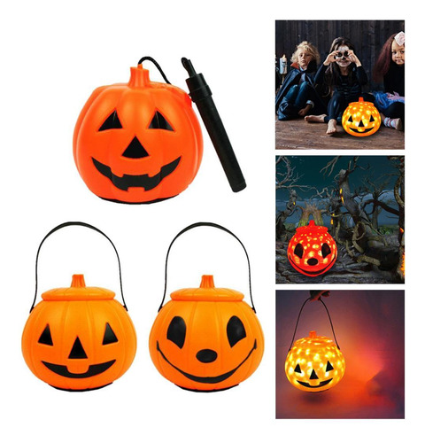 Lámpara De Linterna De Calabaza De Halloween Apoyos De Luz