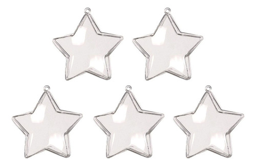 10 Cajas De Caramelos Transparentes Con Forma De Estrella Pa