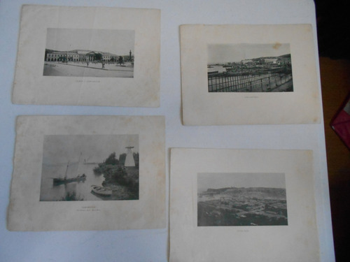 4 Fotografías De Concepción (2), Talcahuano Y Lota Bajo 1920