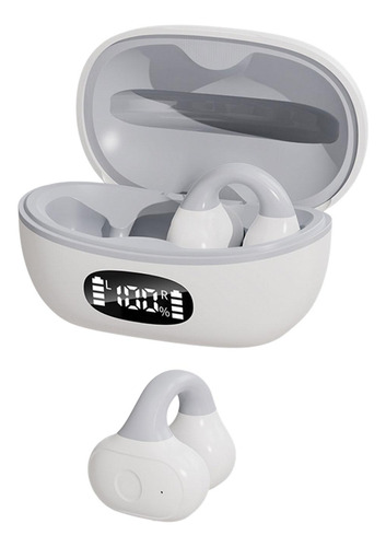 Auriculares Deportivos Inalámbricos Con Clip Blanco Gris