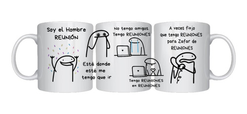 Tazon Taza Personalizada Hombre Reunión Meme Flork Regalo