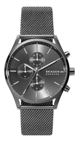 Reloj Skagen Cronografo Esfera Gris Hombre Skw6608 Boleta Color de la correa Metal Pistola Color del bisel Metal Pistola