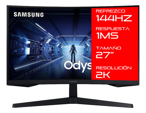 Monitor Gamer Samsung 27 Odyssey G5 C27g55t Curvo 144hz 1ms