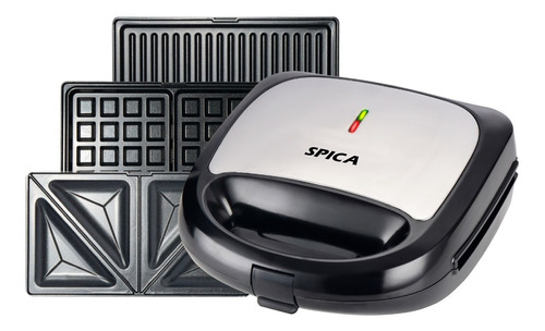 Sandwichera Waflera Grill Spica Sp-1480 3 En 1 Antiadherente