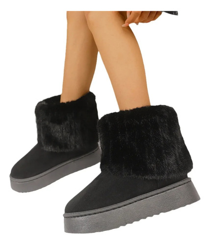 Botas De Nieve De Felpa De Invierno Para Mujer, Calzado Casu