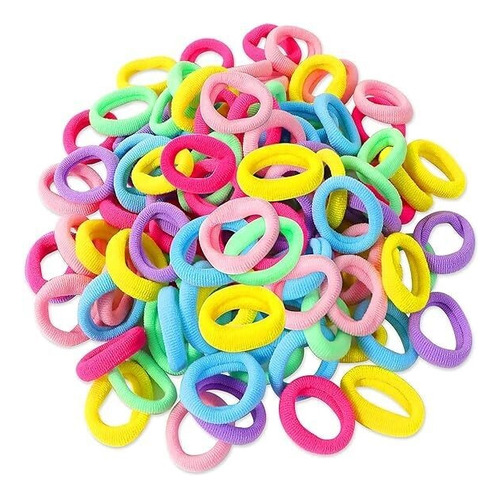 100pcs Gomas Para El Pelo Para Niñas Y Bebés Gomas