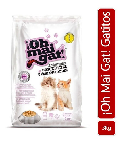 Alimentos Para Gatos Oh Mai Gat Gatitos Juguetones 3kg