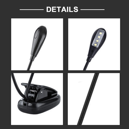 Lámpara Led Doble Brazo Ajustable Para Atril O Lectura