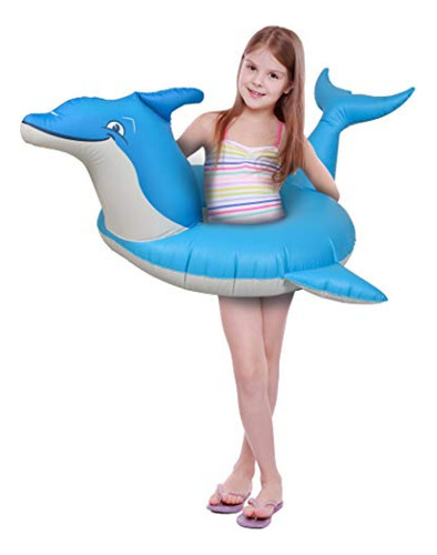 Flotadores Inflables Para Niños Gofloats Dolphin Pool Float