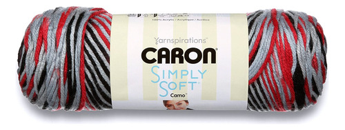 Caron International Caron Simply Soft 5.7oz Camo Rojo, 5