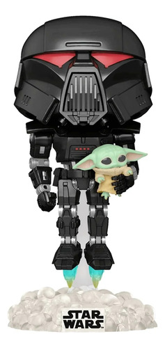 Funko Pop Star Wars Dark Trooper With Grogu 488 Ed Especial