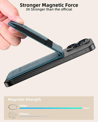 Hiwe Para Magsafe Wallet Stand Con Find My Tracker Soporte 6