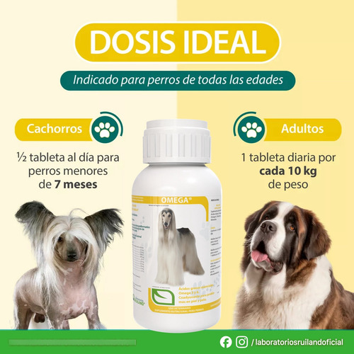 Suplemento Omega 3 Y 6 Para Perros Ruiland® - 60 Tabs