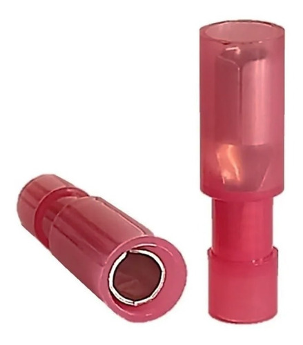 Termnal Bala Hembra Cubierta (22-16 Awg) Nylon Rojo 100 Pzs