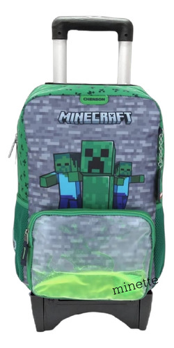 Mochila Chenson Minecraft Slime Con Carro Adaptado Mc65628-g