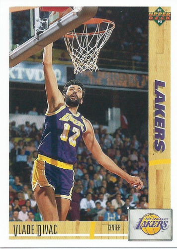Barajita Vlade Divac Upper Deck 1991 #175 Lakers