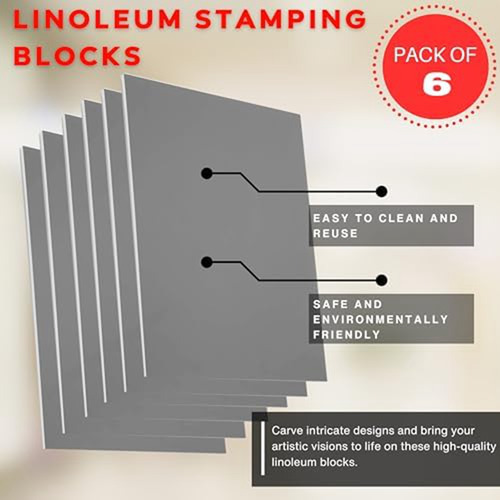 Bloques De Linóleo Para Grabado, Bloque De Sellos F De 8 X 1