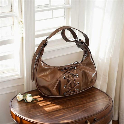 Bolso Hombro En Forma Media Luna Para Mujer, Bolso
