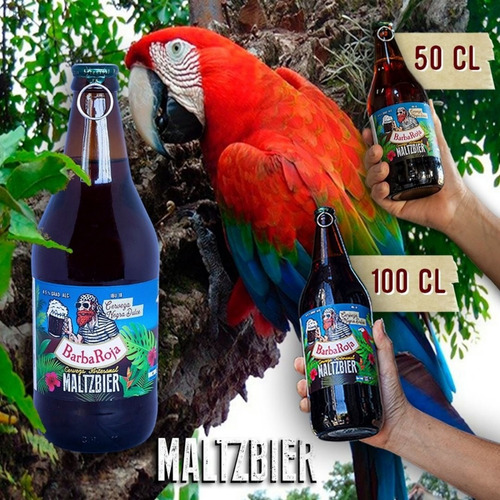 Imagen 2 de 10 de Cerveza Barba Roja Maltzbier 500ml. Negra Dulce
