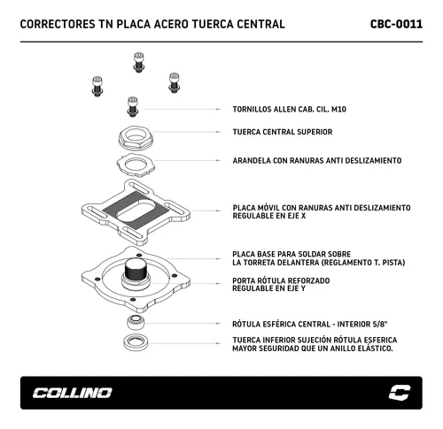 Correctores De Comba Y Avance Collino Con Tuerca Central