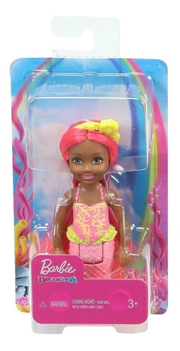 Imagem 5 de 5 de Boneca Barbie Dreamtopia Chelsea Sereia Cabelo E Cauda Coral