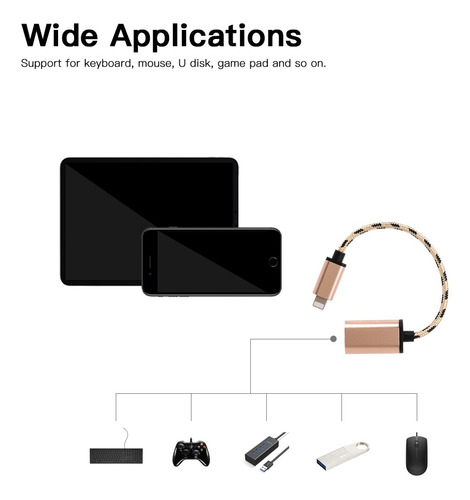 Lightning Otg Cabo Relâmpago Macho Para Usb2.0 Adaptador De