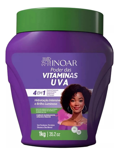 Creme Tratamento Poder Das Vitaminas Uva 1kg - Inoar