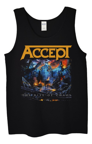 Polera Musculosa Accept The Rise Of Chaos Metal Abominatron