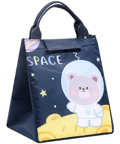 Bolsa Lonchera Termica Oso Astronauta Velcro