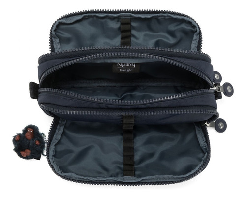 Estojo Triplo Gitroy Kipling Original True Blue Azul Escuro