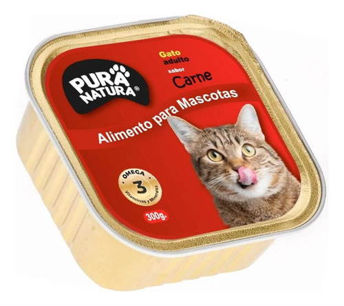 Alimento Húmedo Para Gatos  ,  Pura Natura , 300 Grs Carne