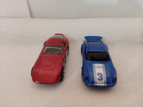 Lote De 2 Carritos Uno Shelby Cobra Daytona Y Porsche 911. (Usado)