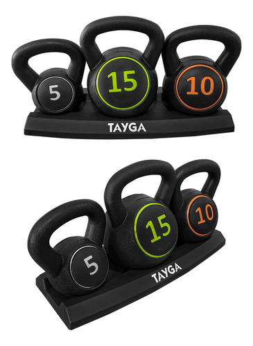 Set De Pesas Rusas Kettlebells 2 3 7 Kg Con Base