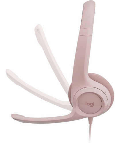Audifono Logitech H390 Usb C/ Cancelación De Ruido Color Rosa