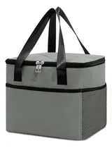 Comprar Lonchera Térmica De Alimentos Y Bebidas Fiambrera Gris 75l