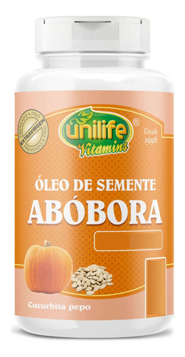 Óleo De Semente De Abobora 1000mg 120caps - Unilife Sabor Sem sabor