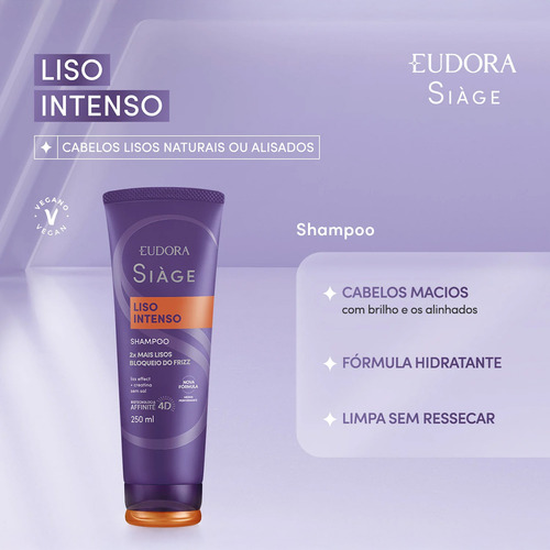 Kit Eudora Siàge Liso Intenso Shampoo Extra (2 Unidades)
