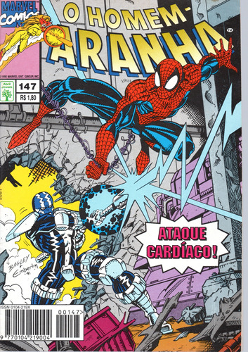 O Homem-aranha N° 147 - 84 Páginas Em Português - Editora Abril - Formato 13,5 X 19 - Capa Mole - 1995 - Bonellihq Cx03 Abr24