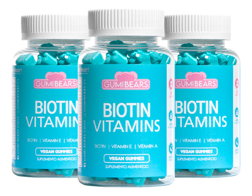 Gumi Bears Biotin 3 Meses - Vitaminas Para El Pelo