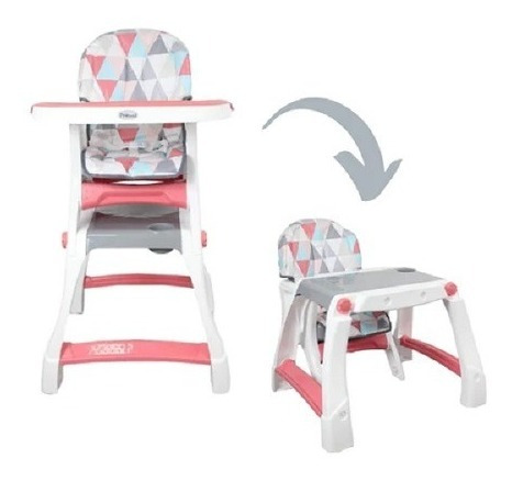Imagen 4 de 10 de Silla Alta Kinder 2 En 1 Comedor-escritorio Marca Prinsel