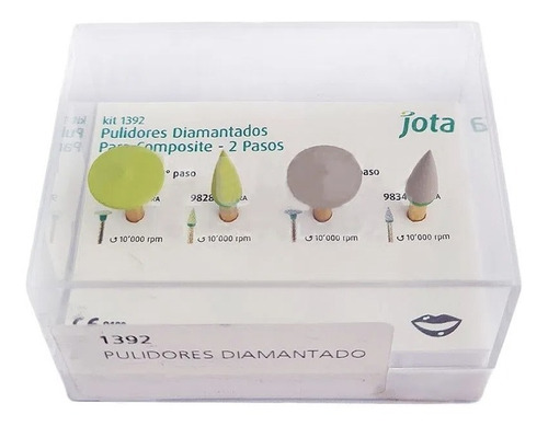 Kit 4 Gomas Diamantadas Para Pulido De Composite 1392 Jota