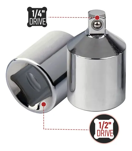 Focmkeas Adaptador De Enchufe De 1/2 (f) A 1/4(m), Cr-v, Hem