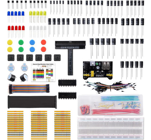 Kit De Componentes Electrónicos Con Módulo De Fuente De Alim