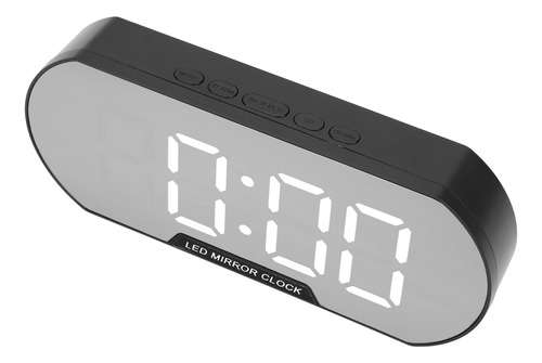 Reloj Despertador Con Pantalla Digital Led, Espejo De Maquil