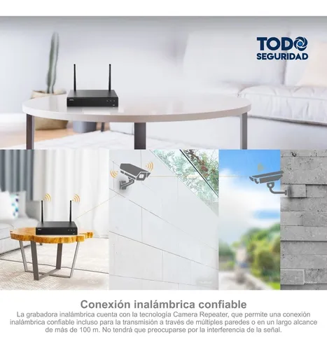 Kit Ip Imou Nvr Inalambrico 8ch+ 4 Camara Wifi 1080p + Disco