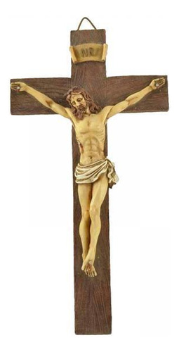 2 Escultura De Resina De Jesús Crucifijo Catlica Escultura