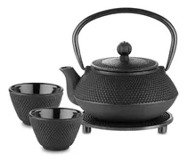 Comprar Tetera+posa Tetera Hierro Fundido+infusor Ac Inox+ 2 Cuencos